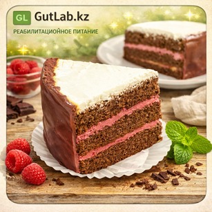 Шоколадно-банановое пирожное