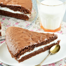 Шоколадный пирог с кокосовым кремом