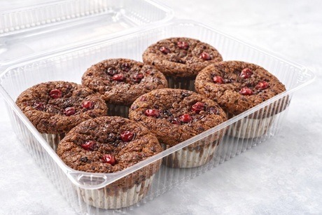 Маффины шоколадно клюквенные (6 шт)